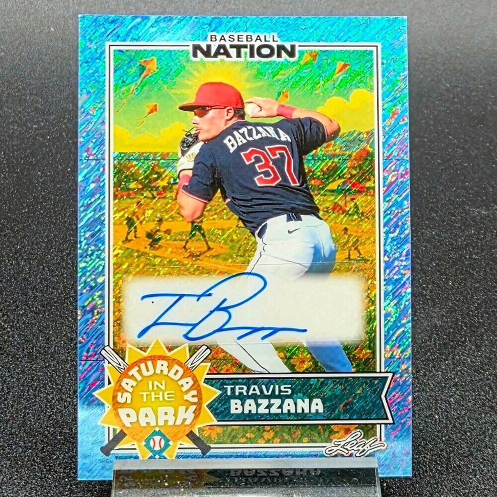 2025 Travis Bazzana 1/3 Auto Saturday in the Park Cleveland Guardians Top Prospe